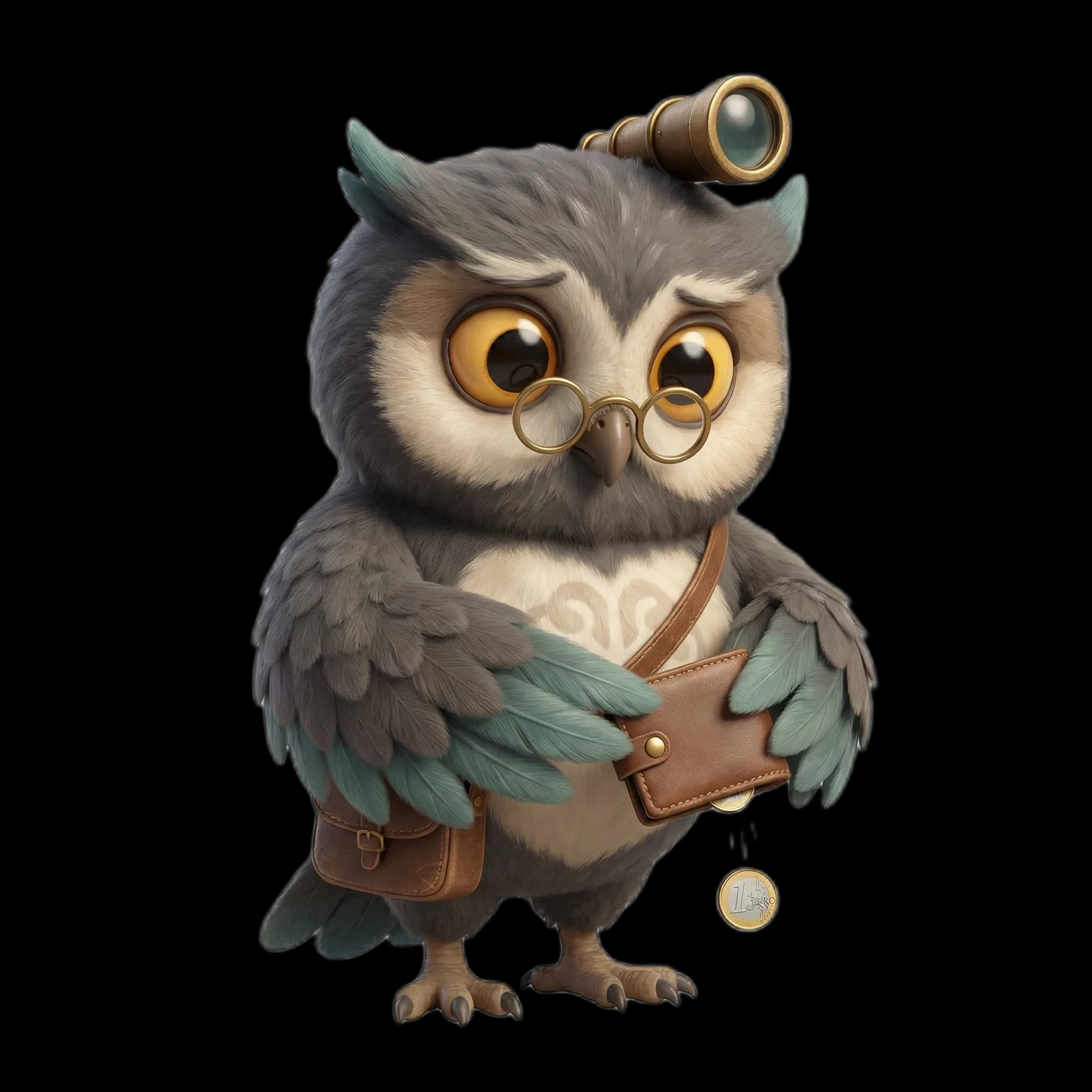 Scout the owl showing an empty wallet representing agency costs